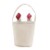 Color Prime - Linen Easter Basket-Natural with Natural& Pink Ear-Dia 7.8"*H 9.8" Pack - 10pcs