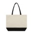 Color Prime - Natural Linen Shopping Bag With Black Base-H36*W48CM Pack - 10pcs