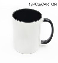 Color Prime - 11oz Colored Inner and Handle Ceramic Mugs - 18pcs pack